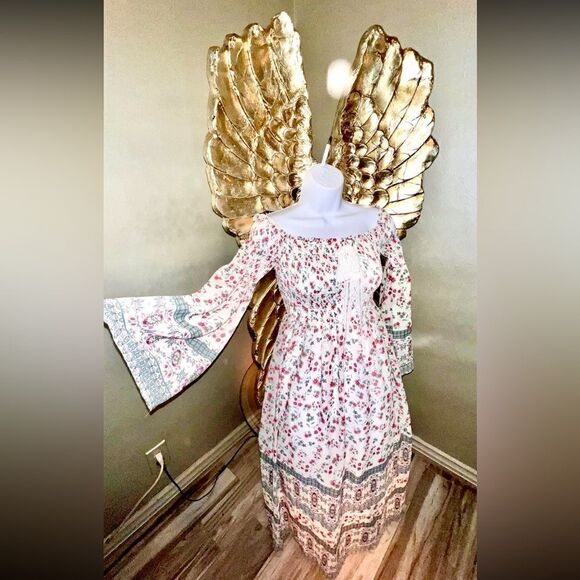 Endless Rose Floral Off The Shoulder Summer Medí Dress - Picture 1 of 15